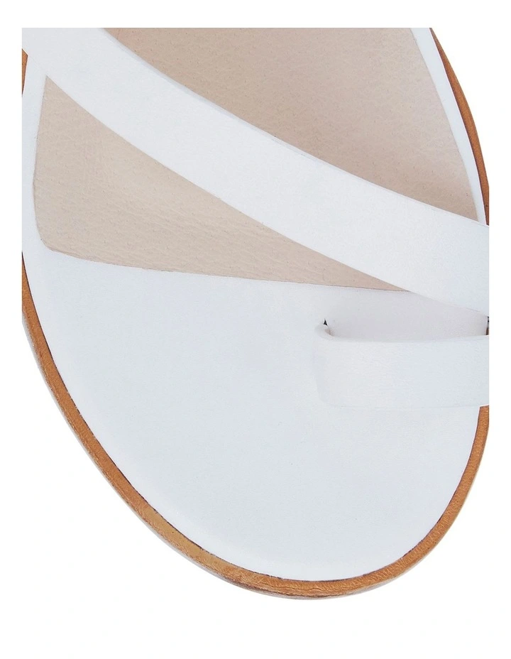 Tena Leather Sandals in White image 4