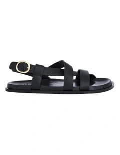 Ratio Sandals in Black Leather