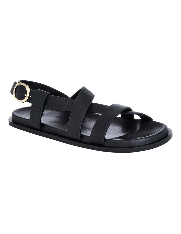 Ratio Sandals in Black Leather image 2