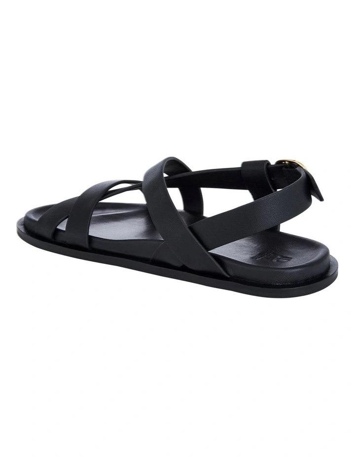 Ratio Sandals in Black Leather image 3