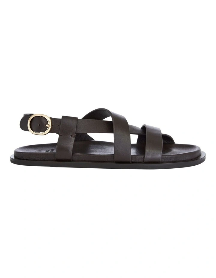 Ratio Sandals in Chocolate Leather image 1