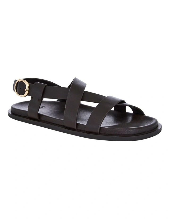 Ratio Sandals in Chocolate Leather image 2