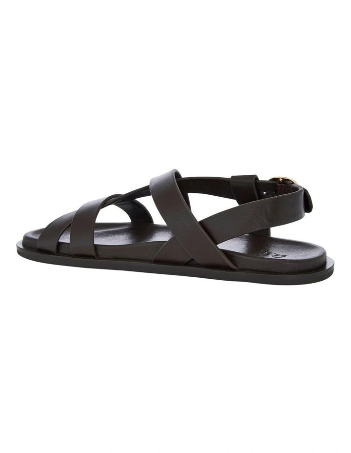Ratio Sandals in Chocolate Leather image 3
