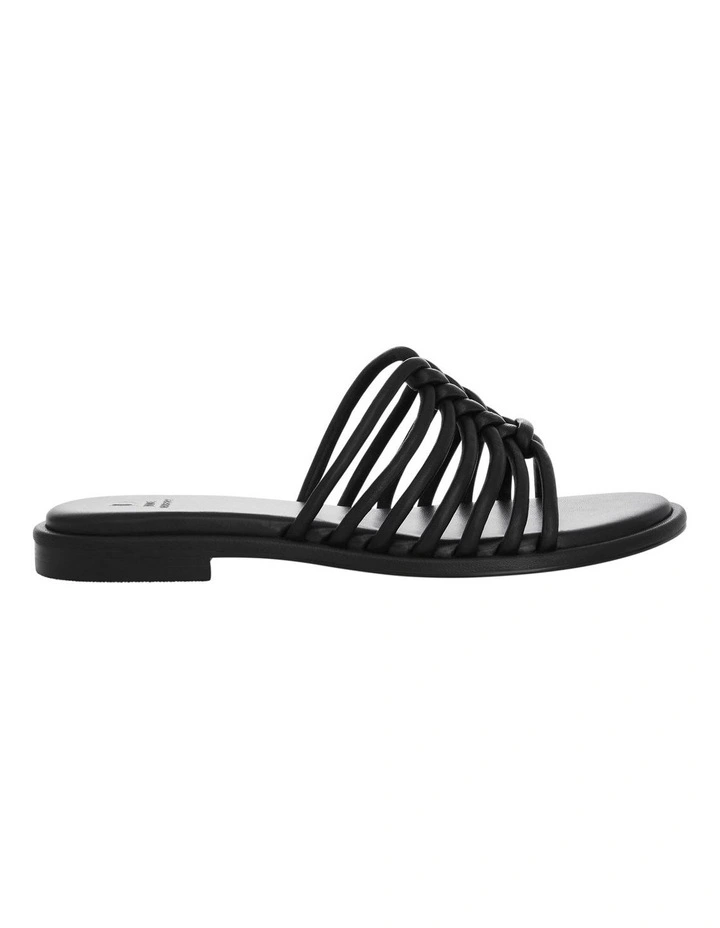Jigsaw Sandals in Black Leather image 1
