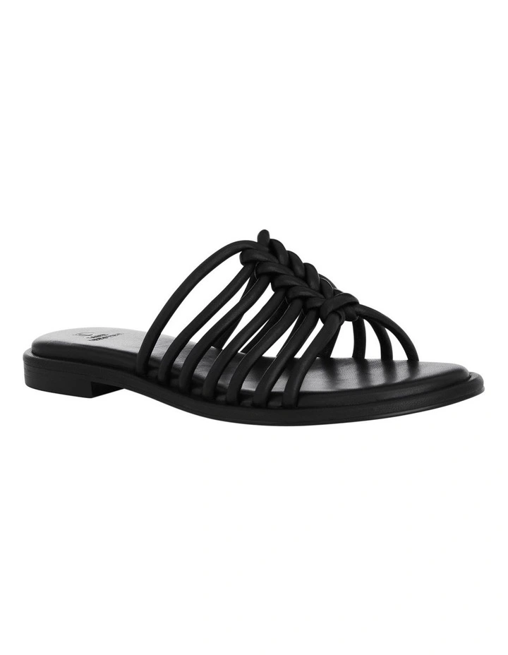 Jigsaw Sandals in Black Leather image 2
