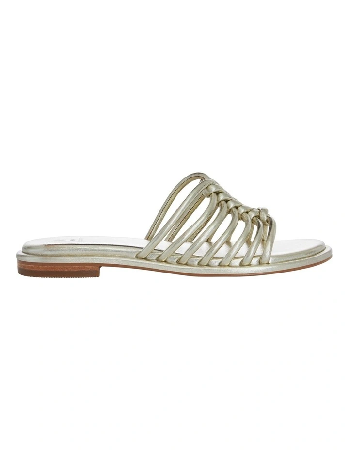 Jigsaw Sandals in Soft Gold Leather image 1