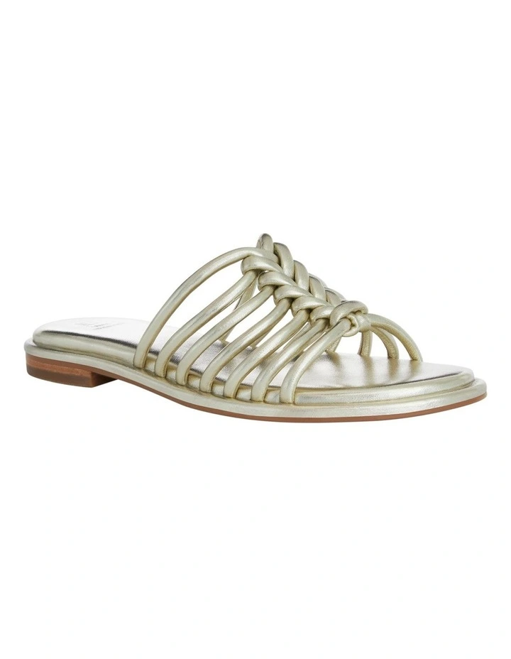 Jigsaw Sandals in Soft Gold Leather image 2