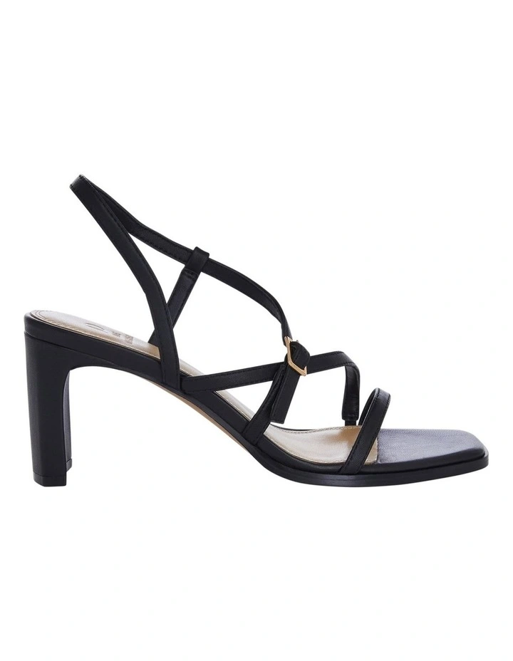 Jennifer  Sandals in Black Leather image 1