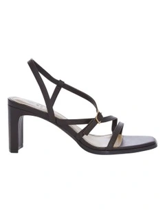 Jennifer Sandals in Chocolate Leather