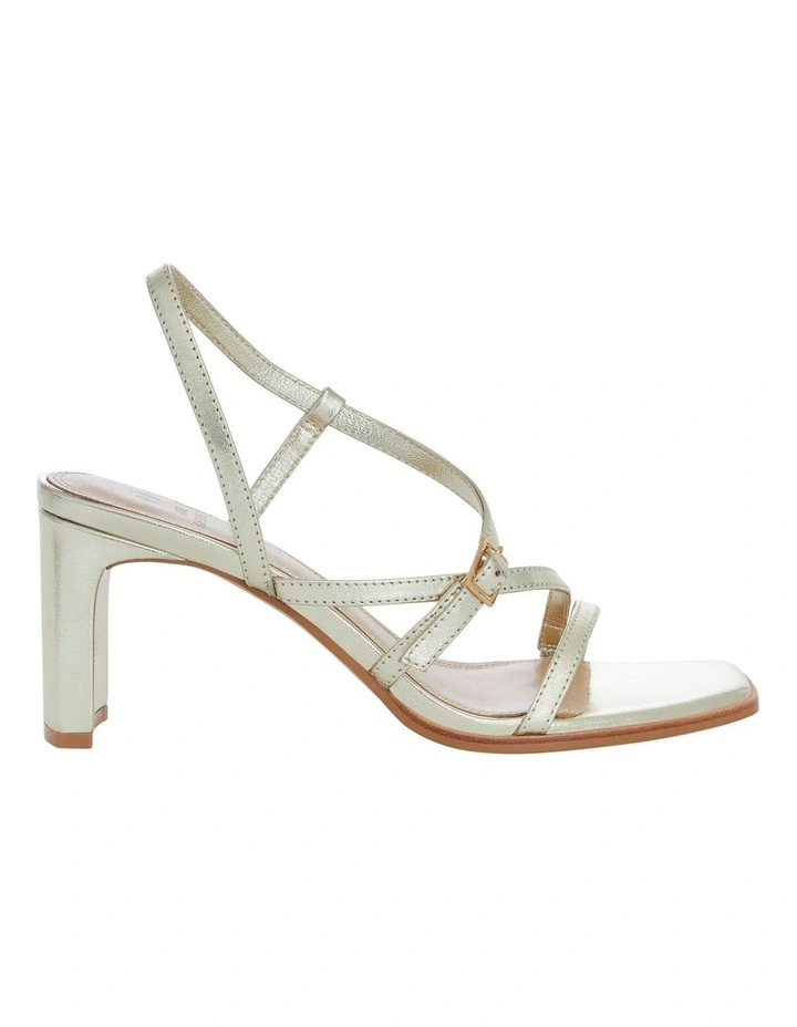 Jennifer Sandals in Soft Gold Leather image 1