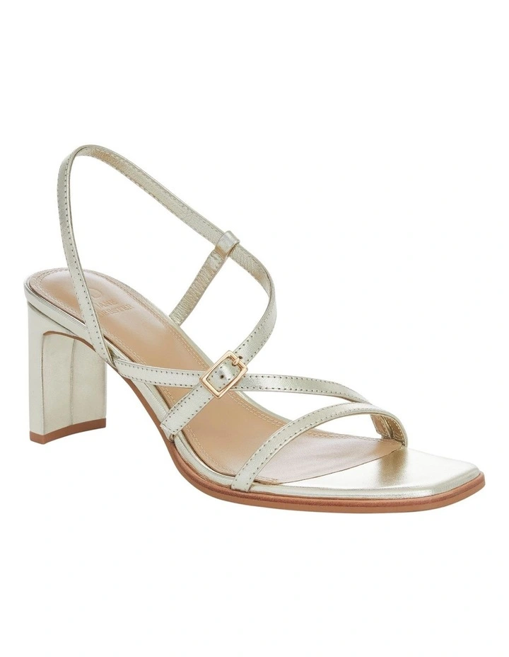 Jennifer Sandals in Soft Gold Leather image 2