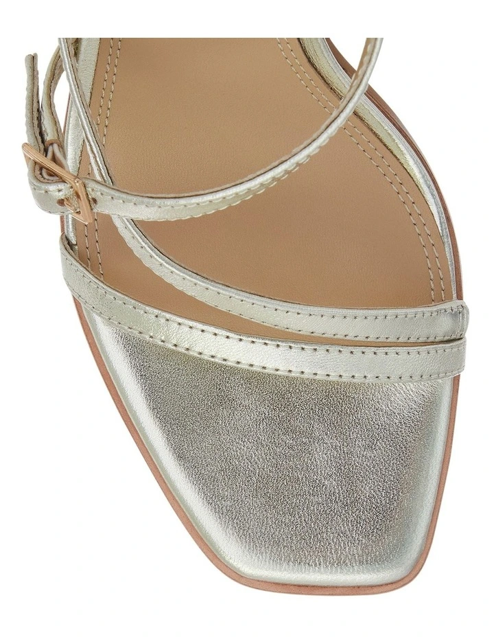 Jennifer Sandals in Soft Gold Leather image 4