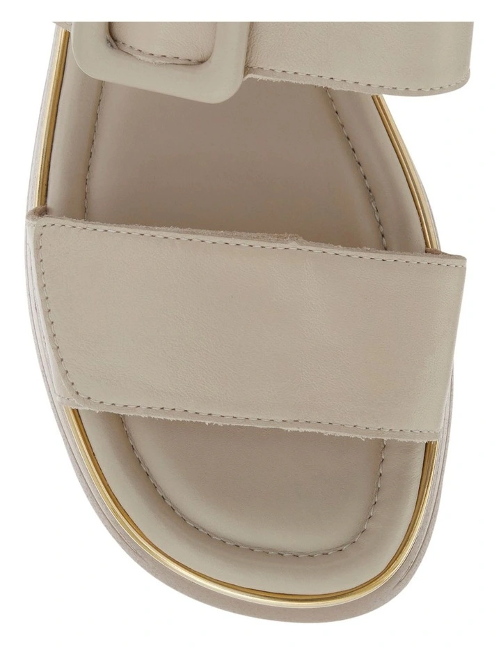 Jasper  Wedge Sandals in Nude Leather image 4