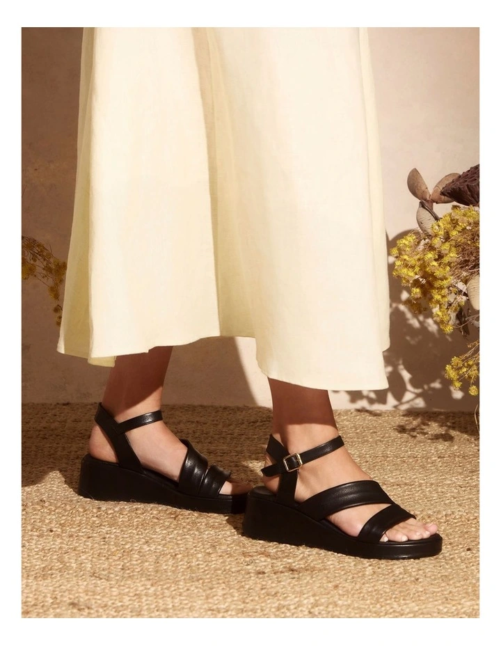 Fianna Sandals in Black Leather image 2