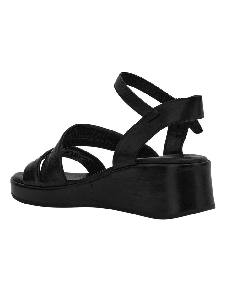 Fianna Sandals in Black Leather image 3