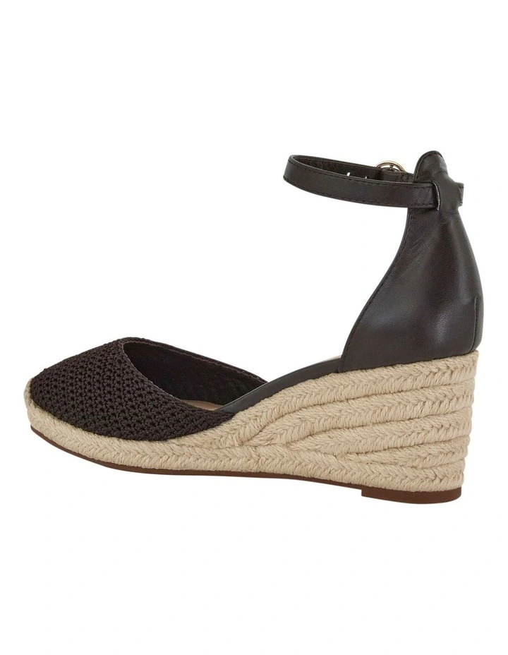 Poland Wedge Sandals in Chocolate Weave image 3