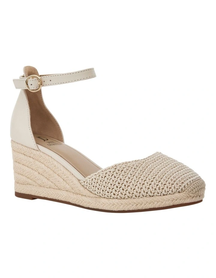 Poland Wedge Sandals in Ivory Weave image 2