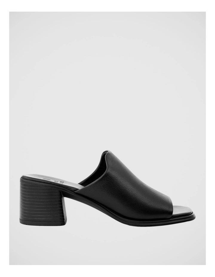 Maria Heeled Sandals in Black Leather image 1