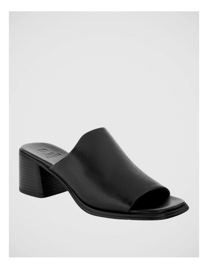 Maria Heeled Sandals in Black Leather image 2