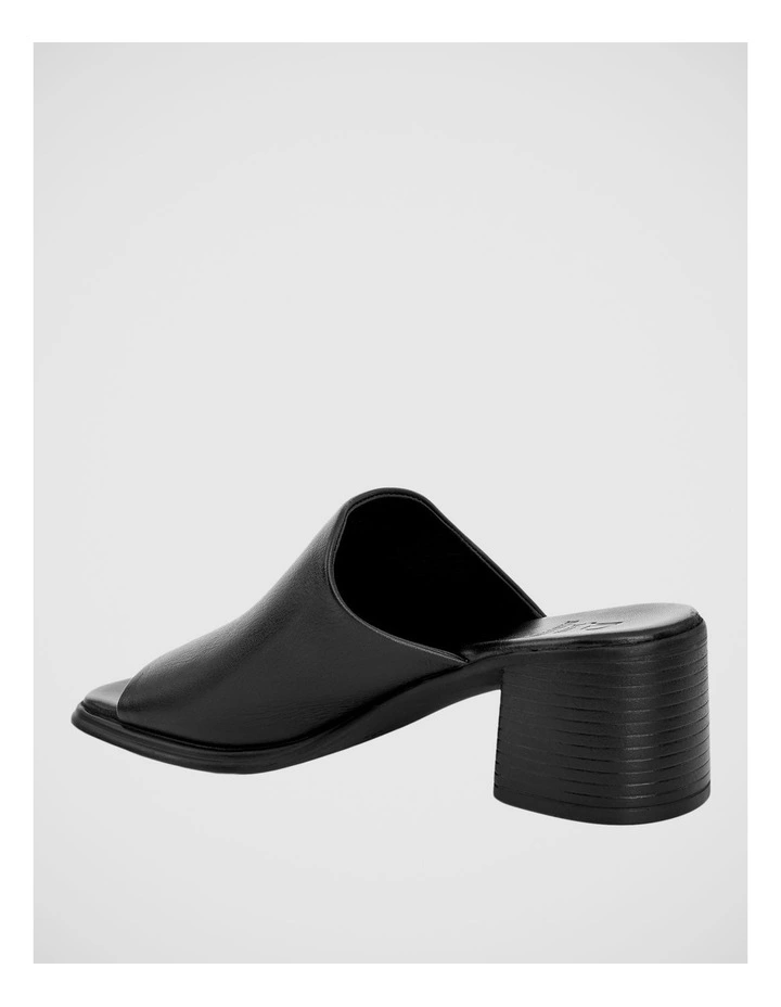 Maria Heeled Sandals in Black Leather image 3