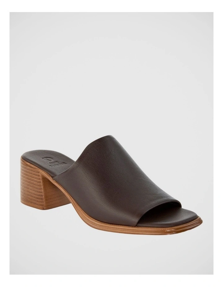 Maria Heeled Sandals in Chocolate Leather image 2