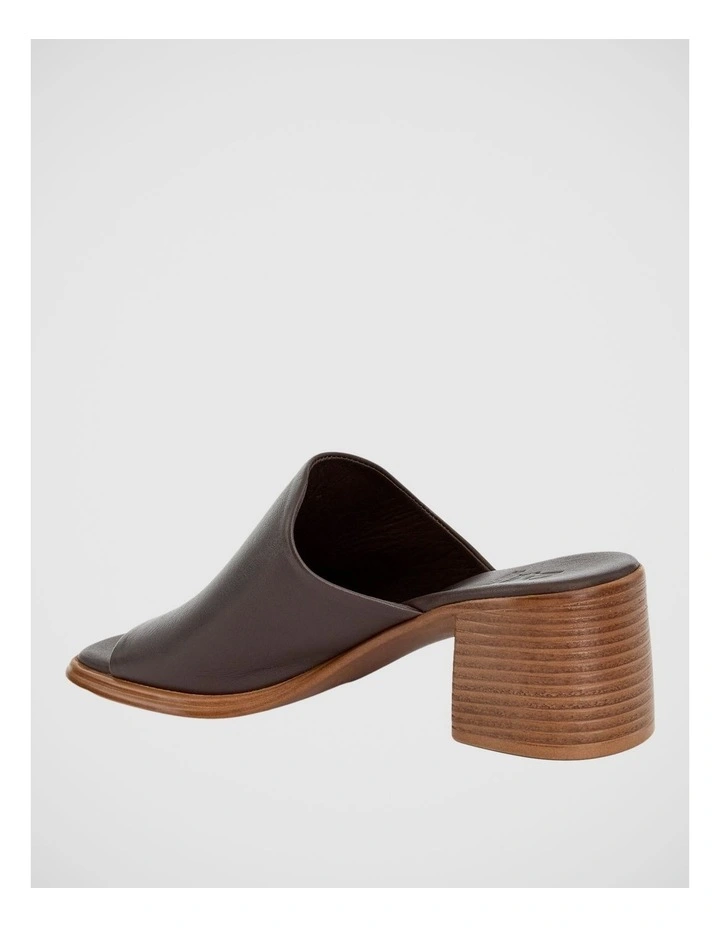 Maria Heeled Sandals in Chocolate Leather image 3
