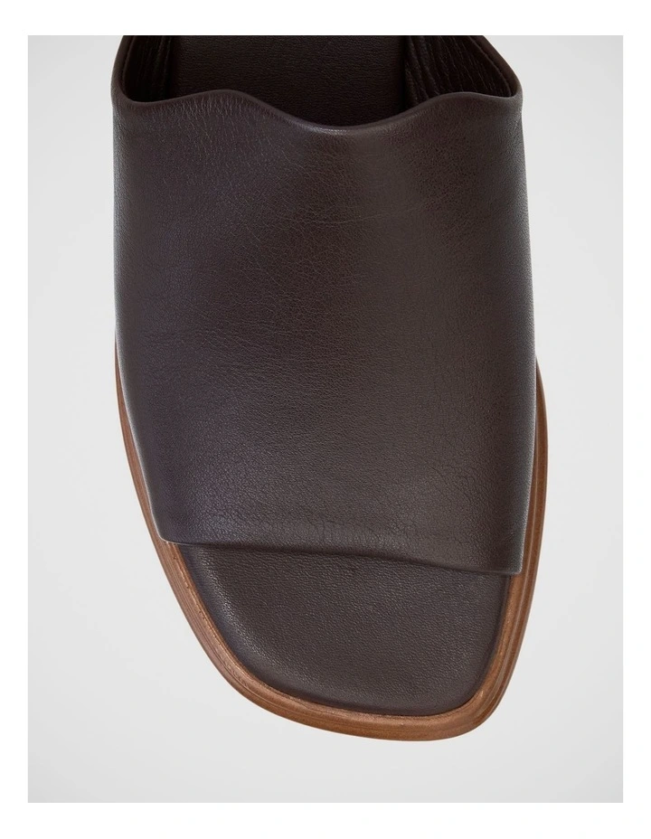 Maria Heeled Sandals in Chocolate Leather image 4