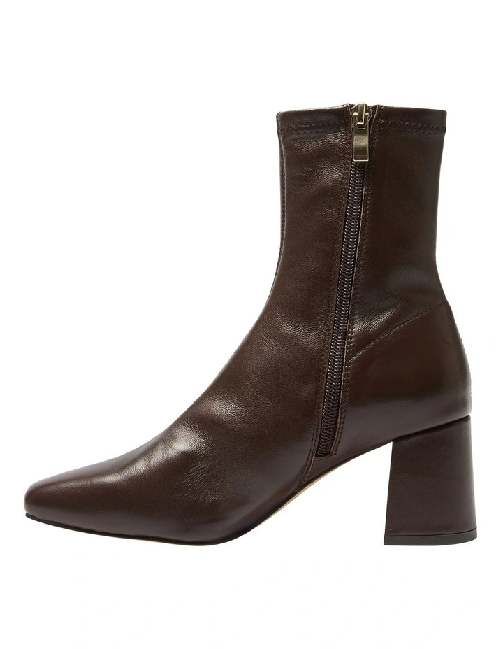 Lantana Leather Boots in Chocolate Stretch image 3
