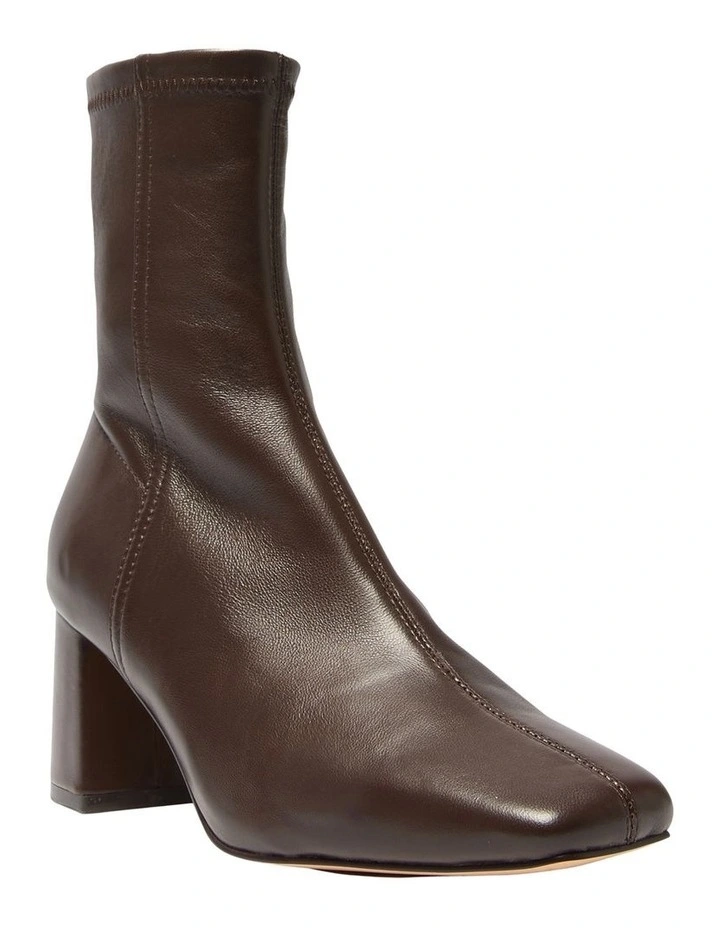 Lantana Leather Boots in Chocolate Stretch image 4