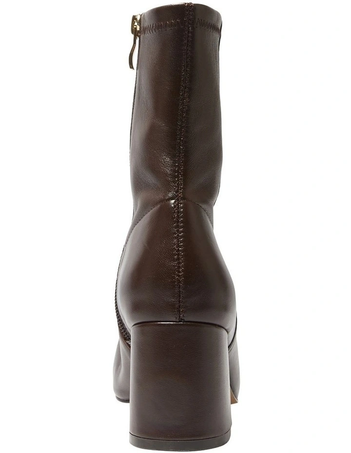 Lantana Leather Boots in Chocolate Stretch image 5