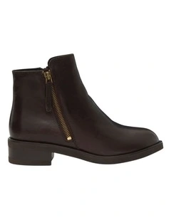 Bethany Ankle Boots in Chocolate Leather