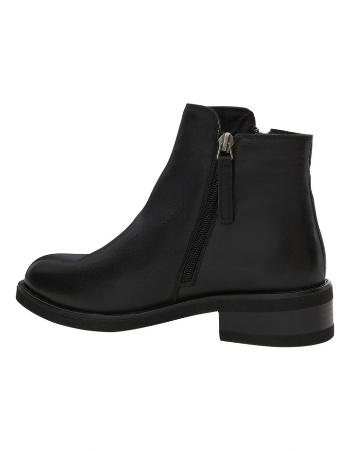 Bethany Ankle Boots in Black/Black Leather image 3