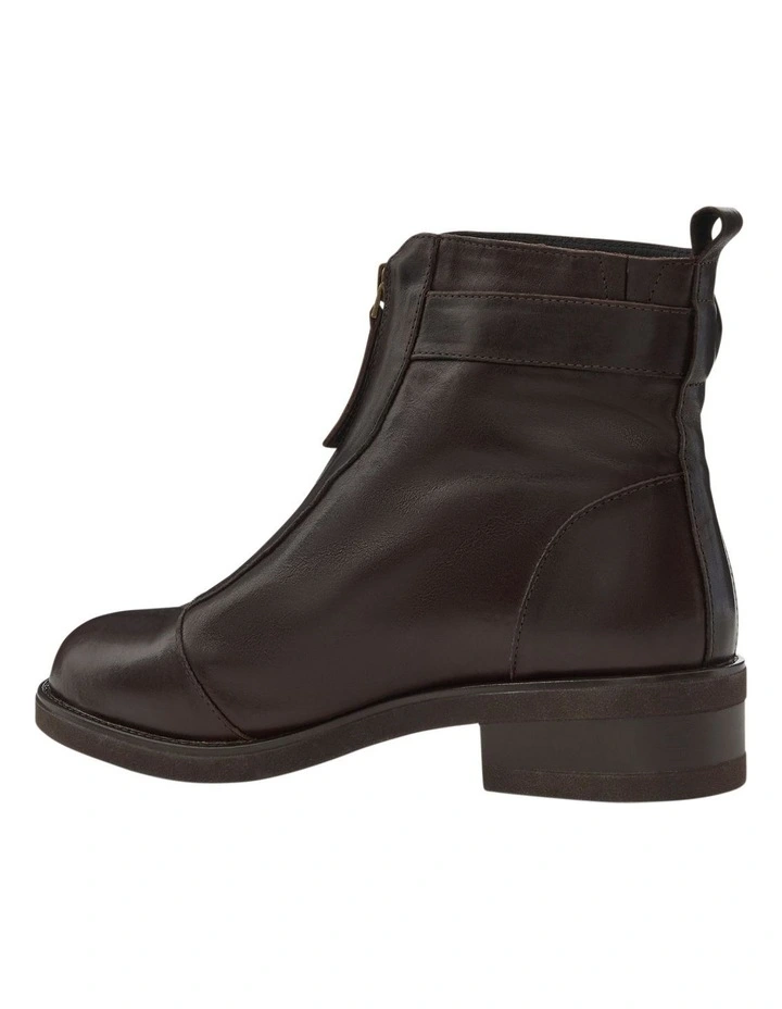 Beaumont Ankle Boots in Chocolate Leather image 3
