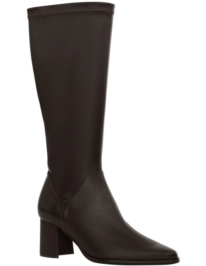 Altona Boots in Chocolate Leather/Stretch image 2