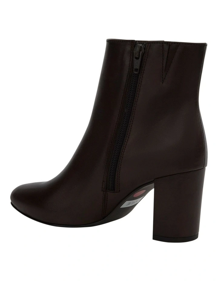 Kylie Leather Boots in Chocolate image 3