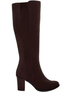 Germaine Knee Boots in Chocolate Suede