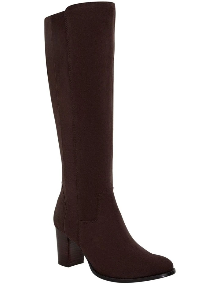 Germaine Knee Boots in Chocolate Suede image 2