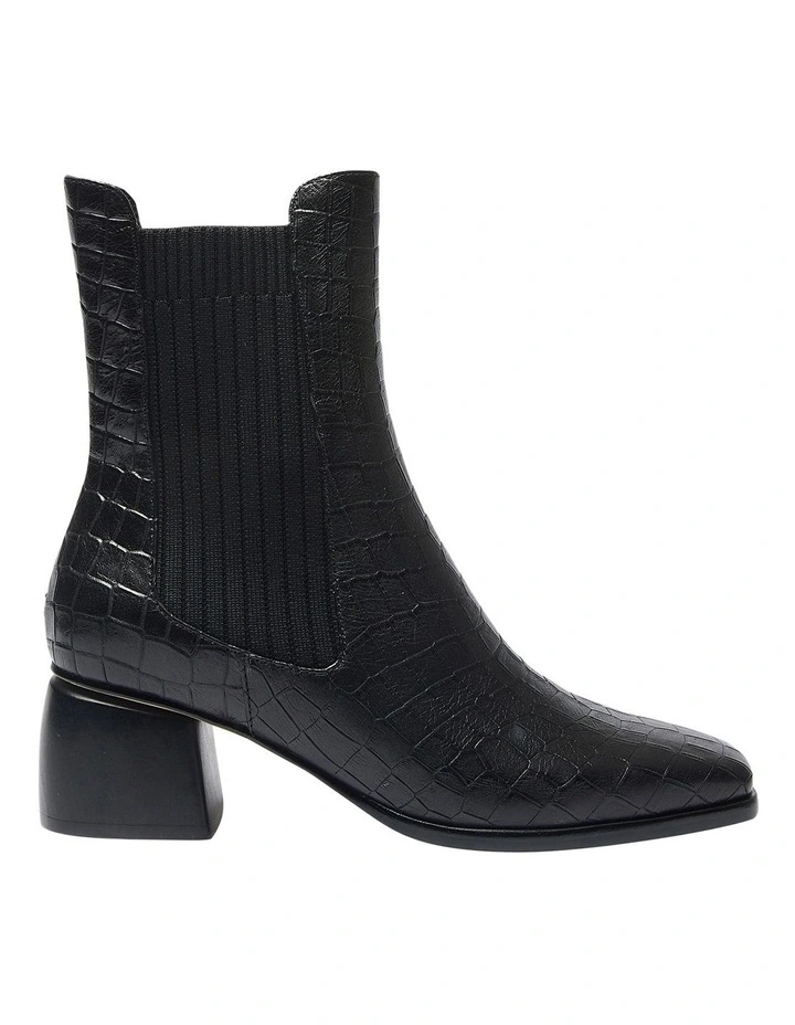 Pedro Boots in Black Croc Print image 1