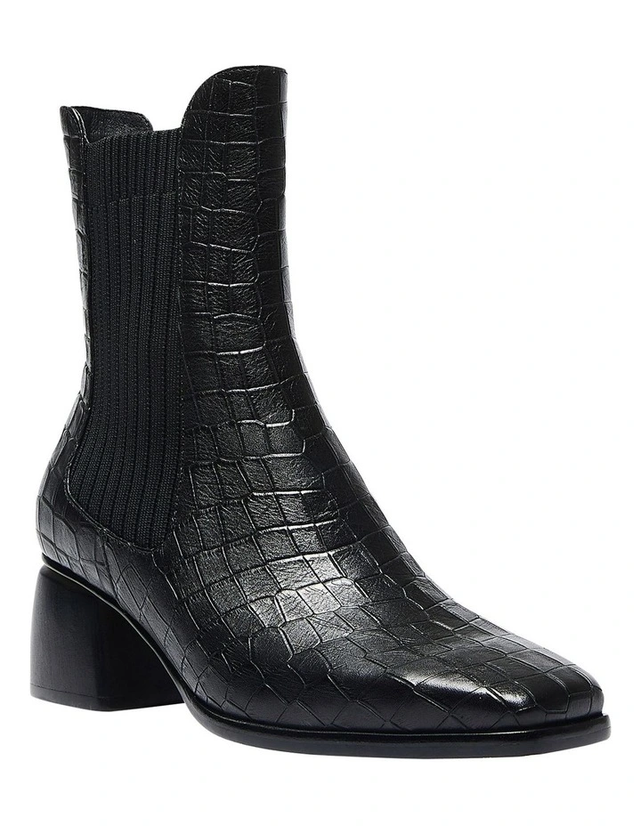 Pedro Boots in Black Croc Print image 2