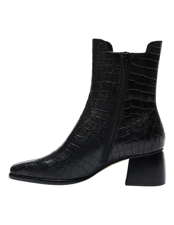 Pedro Boots in Black Croc Print image 3