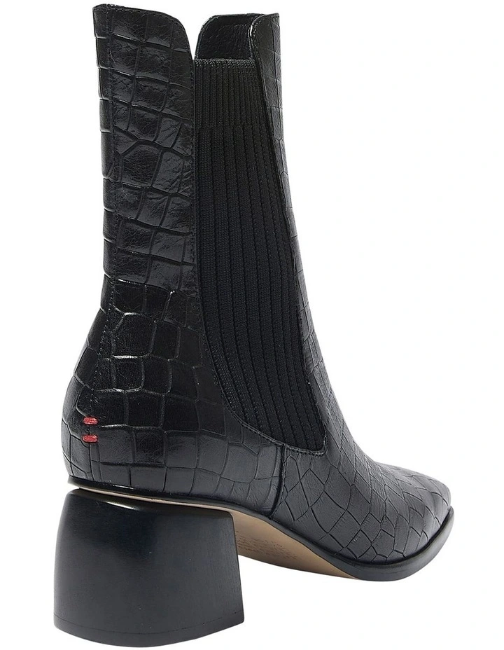 Pedro Boots in Black Croc Print image 4
