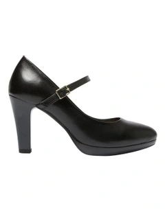 Otis Heeled Shoes in Black Leather