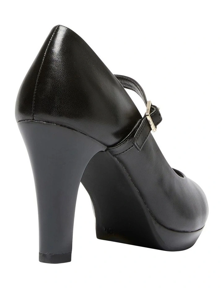Otis Heeled Shoes in Black Leather image 4