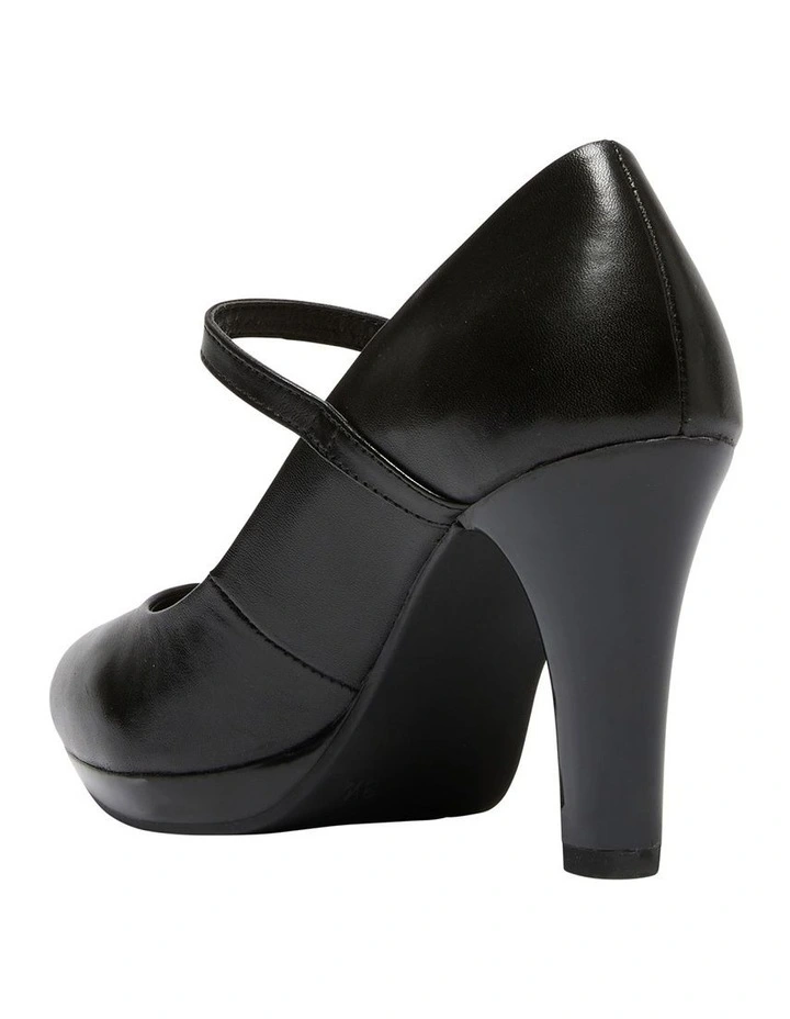 Otis Heeled Shoes in Black Leather image 6