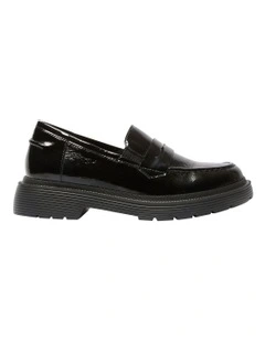 Eleanor Patent Leather Loafers in Black