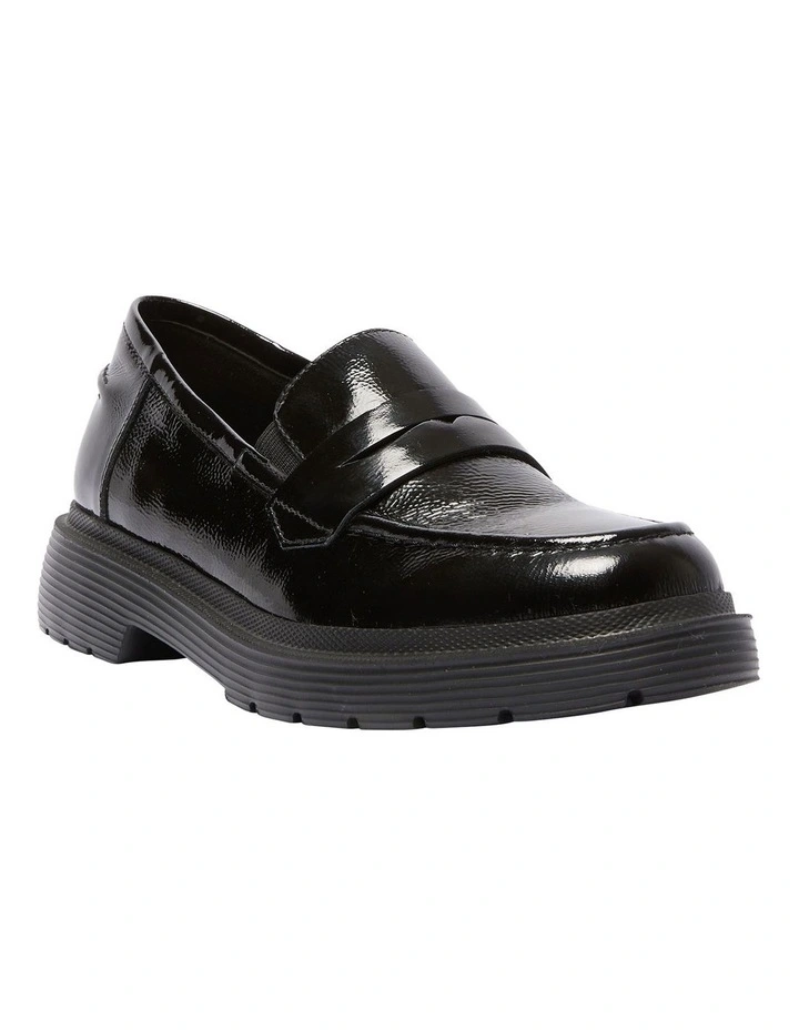 Eleanor Patent Leather Loafers in Black image 2