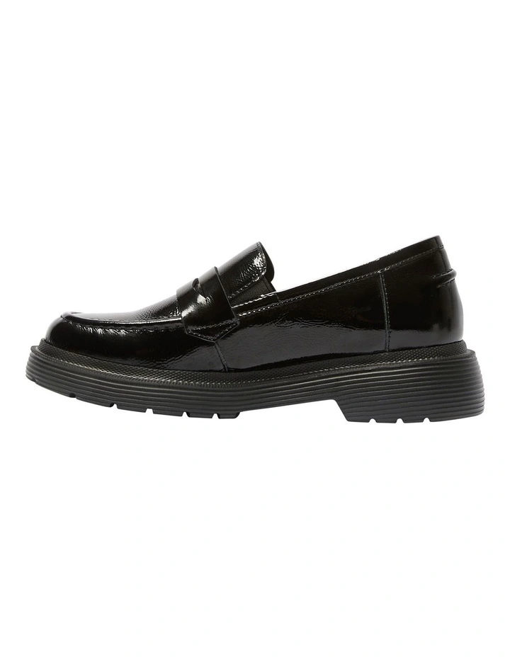 Eleanor Patent Leather Loafers in Black image 3