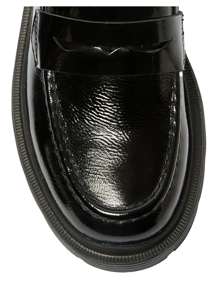 Eleanor Patent Leather Loafers in Black image 7