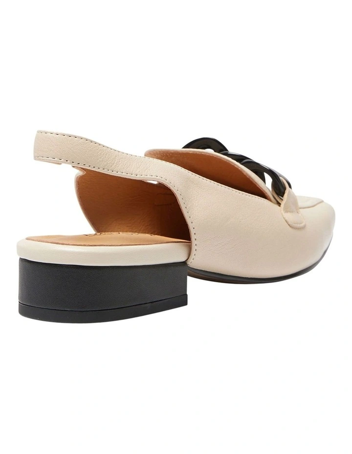 Domino Flat Shoes in Ivory/Black image 4