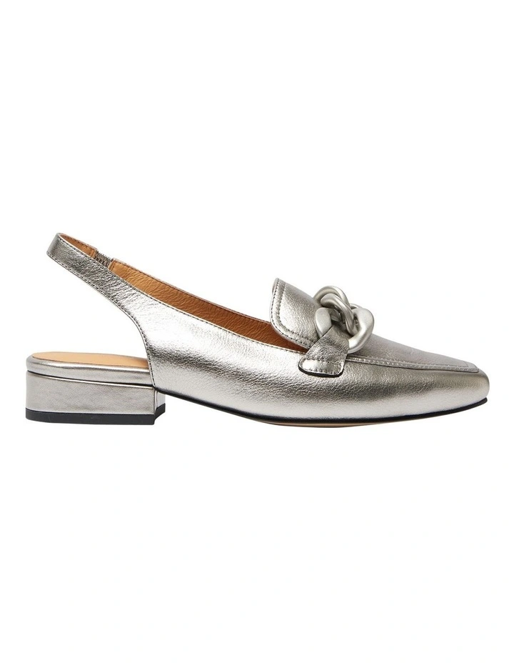 Domino Flat Shoes in Pewter Metallic image 1
